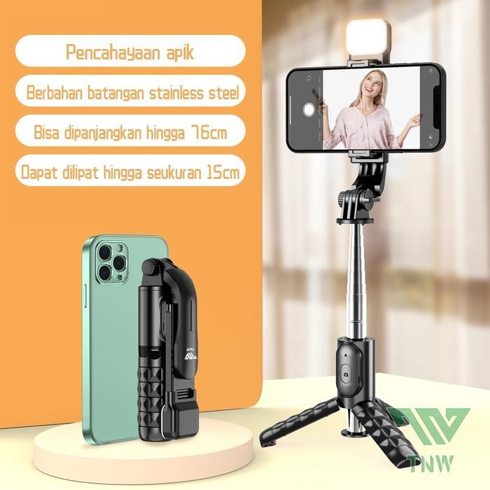 TNW P180 Tongsis Tripod 180cm Bluetooth Selfie Stick Remote Tripod HP Baut 1/4 Tongsis untuk Gopro K