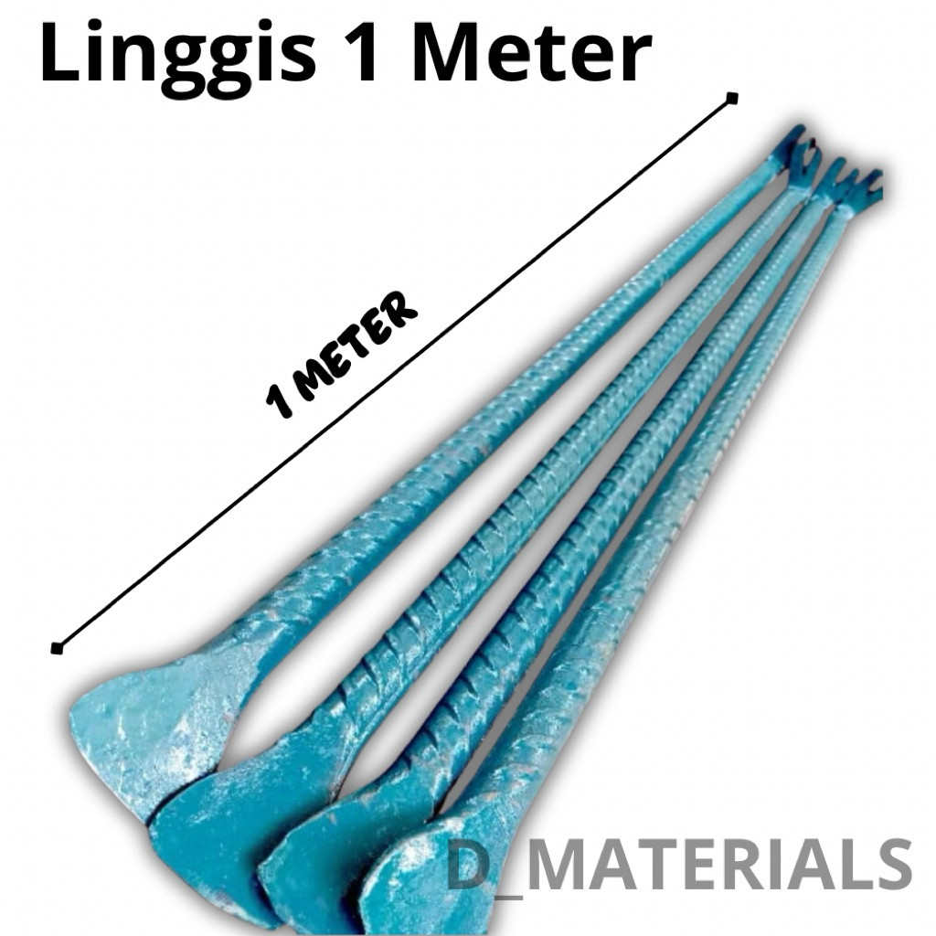 Linggis Besar Ulir 22 Panjang 100 CM/1 Meter Linggis Cabut Paku Beton Linggis Dodos Tanah