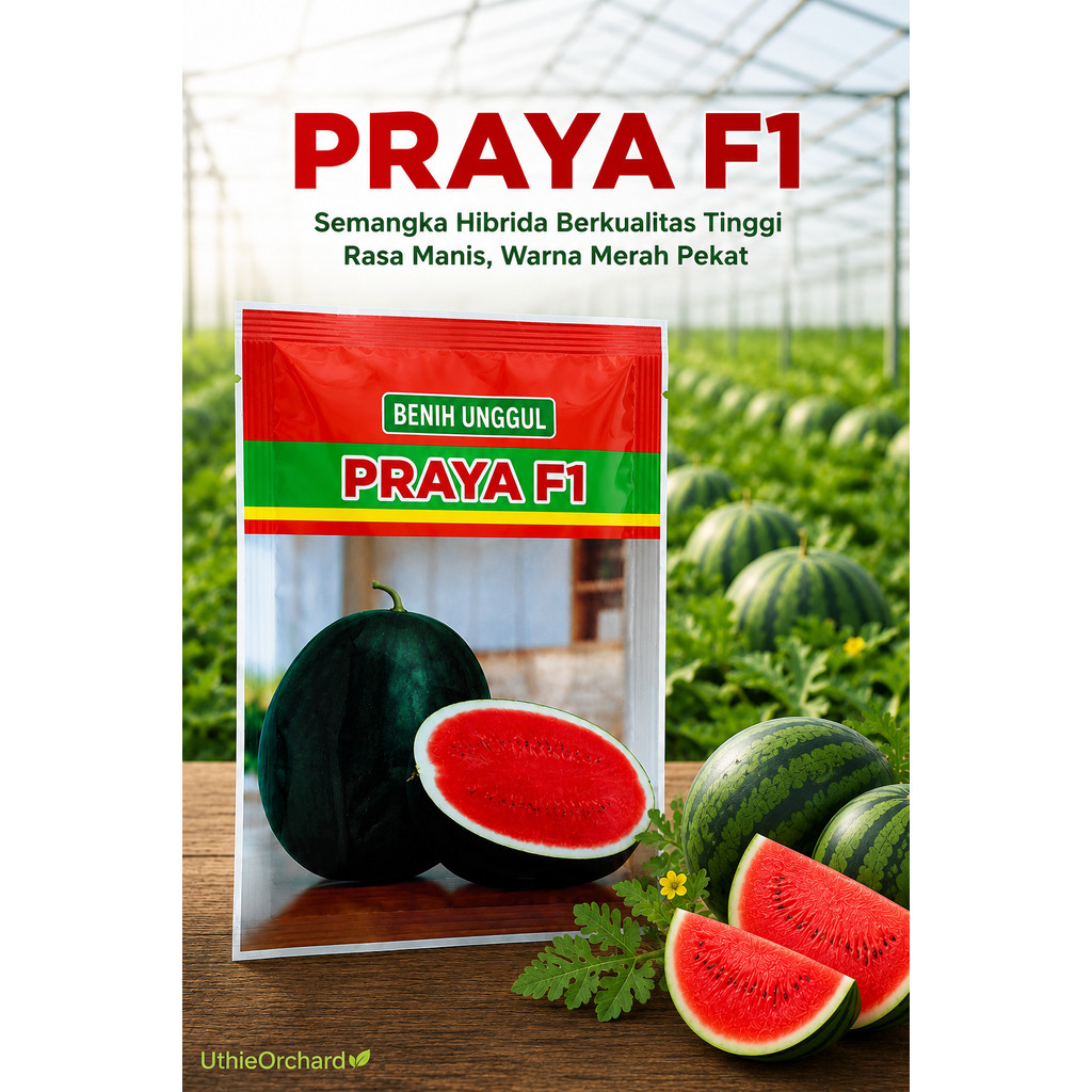 Benih Bintang Asia - Semangka Merah Praya F1 Kemasan 20 gr