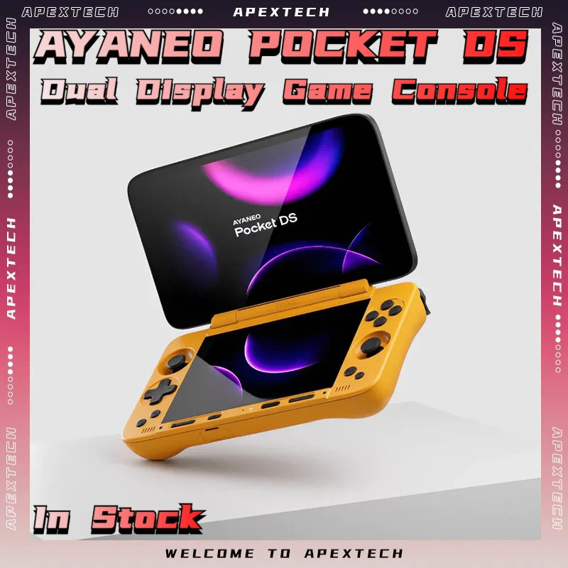 AYANEO Pocket DS Handheld Game Console 1080P OLED Dual Display 8000mAh Retro Gaming Device Android E