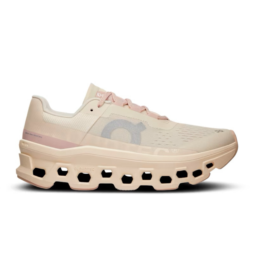 SEPATU RUNNING WOMEN ON CLOUD MONSTER MOON FAWN ORIGINAL AUTHENTIC