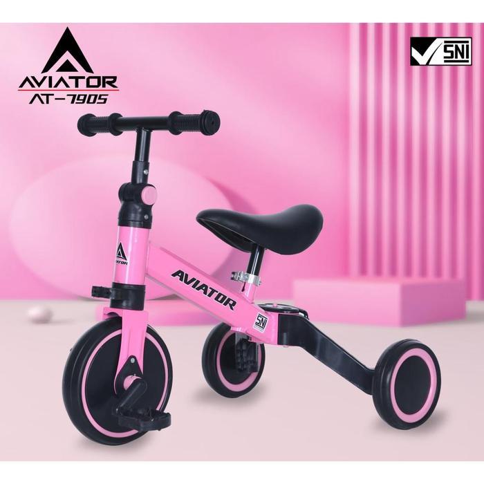 Murah Meriah AVIATOR 3 IN 1 BALANCE BIKE 7905 AT-7905 - AT-7905 pinktbk