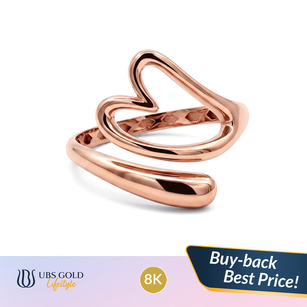 UBS Gold - Cincin Emas - 8K - Model Hati - Cdc1115k