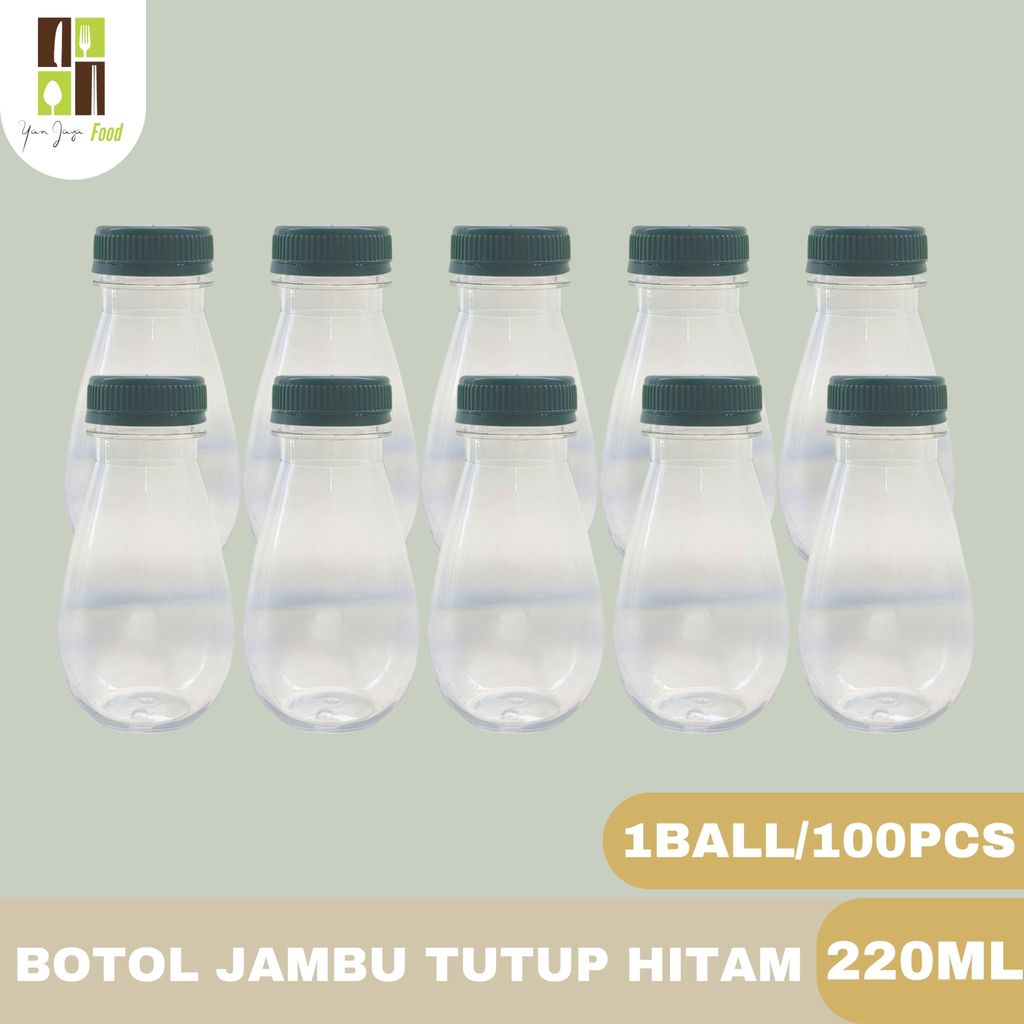 Botol Jambu 220ml / 1BALL - 100PCS / Botol Minuman Plastik Bentuk Jambu / Botol Plastik Ekonomis / B