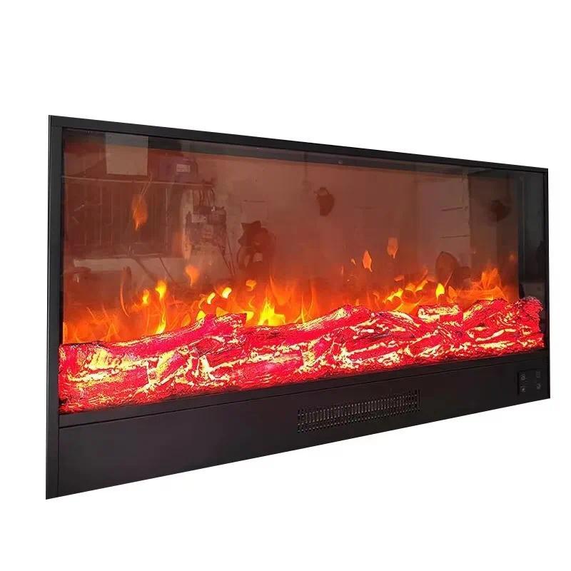 Customized Fireplace Core Simulation Flame Embedded Electronic Fireplace Decoration Cabinet American