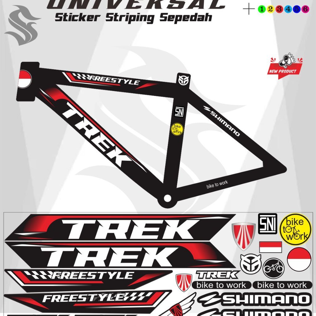 STIKER VARIASI UNIVERSAL SEPEDA BMX MTB TREK