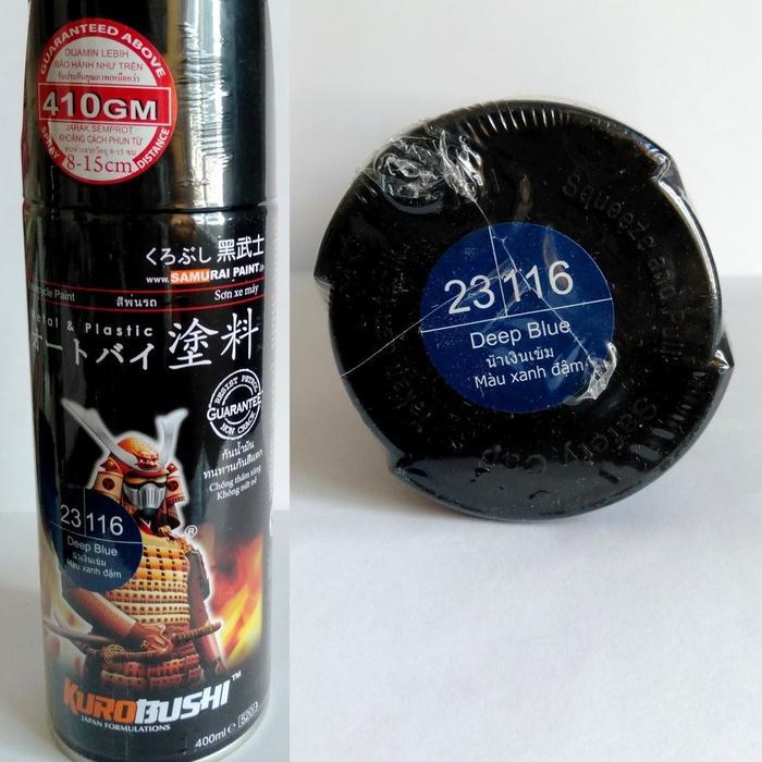 Glossyshop Samurai Paint Cat Semprot Pilox Pilok 116 DEEP BLUE / BIRU TUA / BIRU GELAP (400ml)