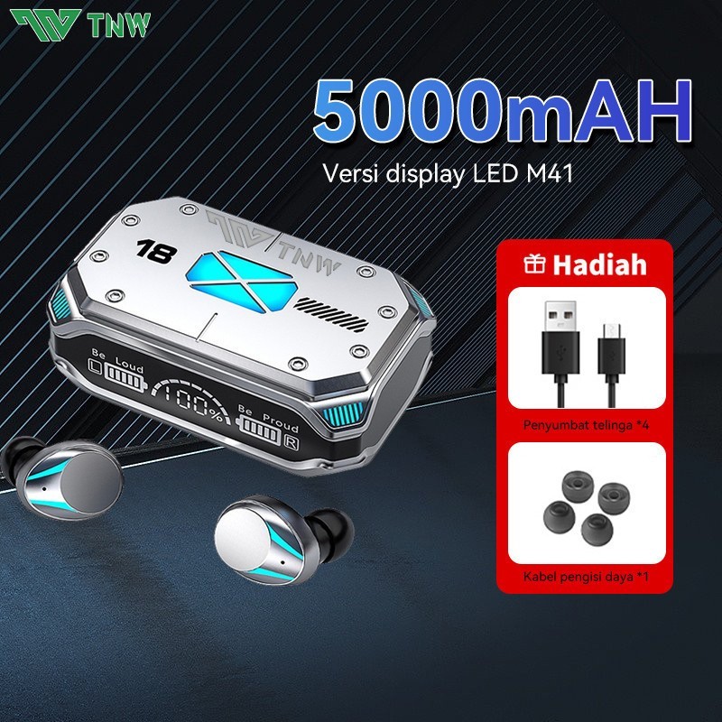 TNW M41 Headset Bluetooth Earbuds TWS Gaming Headphones Noise Cancelling Earphones with 5000mah Powe