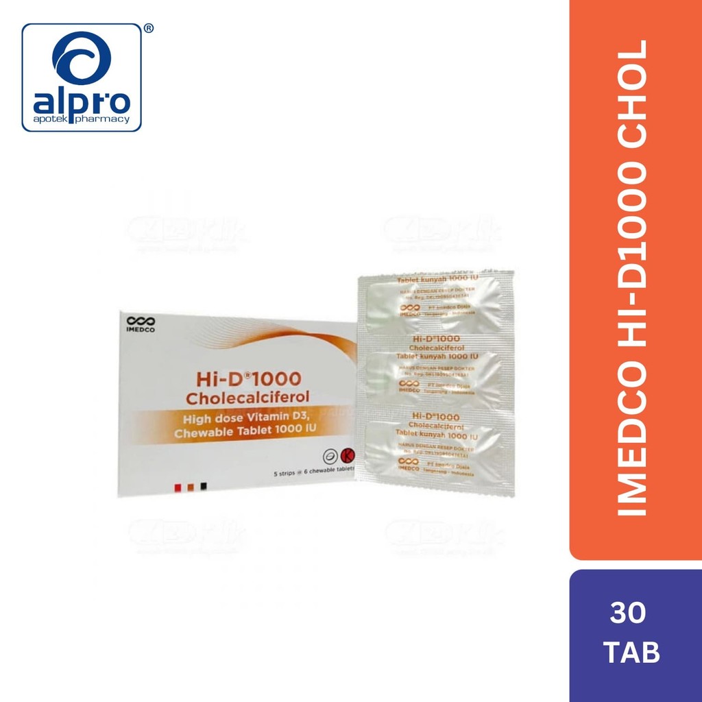 Imedco Hi-D1000 Chol 1 Strip 6 Tablet