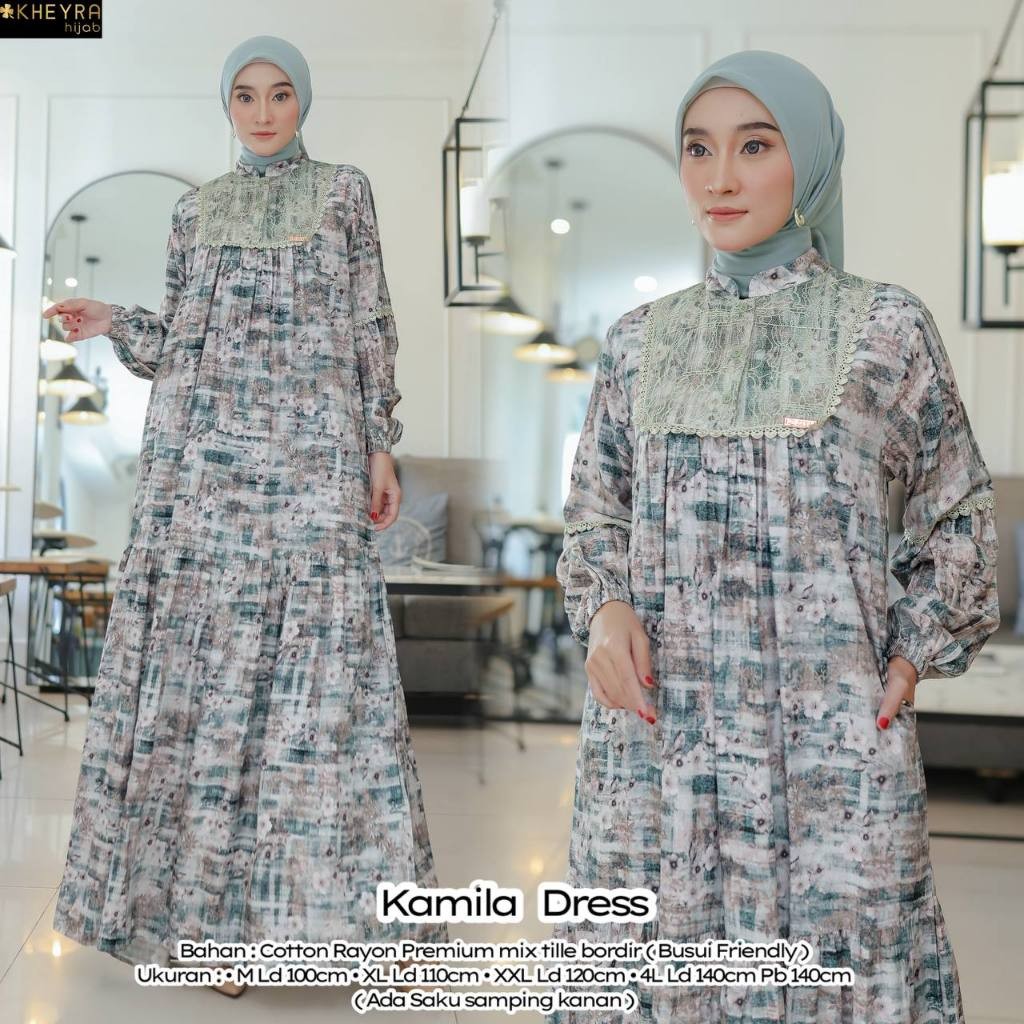 BB0IBE Pakaian CasuaL Wanita HQ KAMILA DRESS From kHEYRA