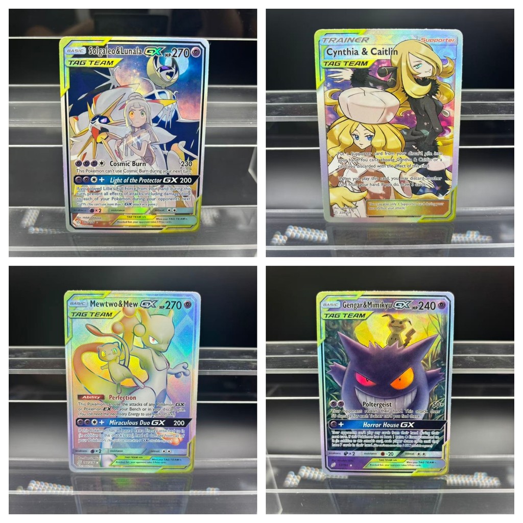 DIY PTCG Collection Cards Zekrom Umbreon Espeon Mewtwo GX EN Self Made Single Card Classic Game Anim