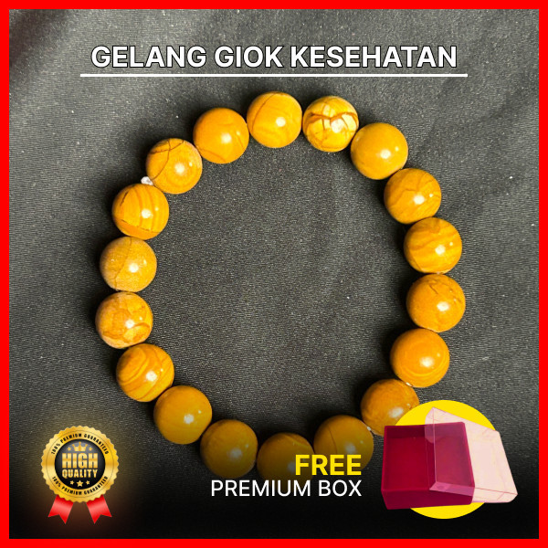 Gelang Batu Tiger Eye Kuning Emas  Gelang Batu Alam Elegan  Gelang Healing Pria Wanita