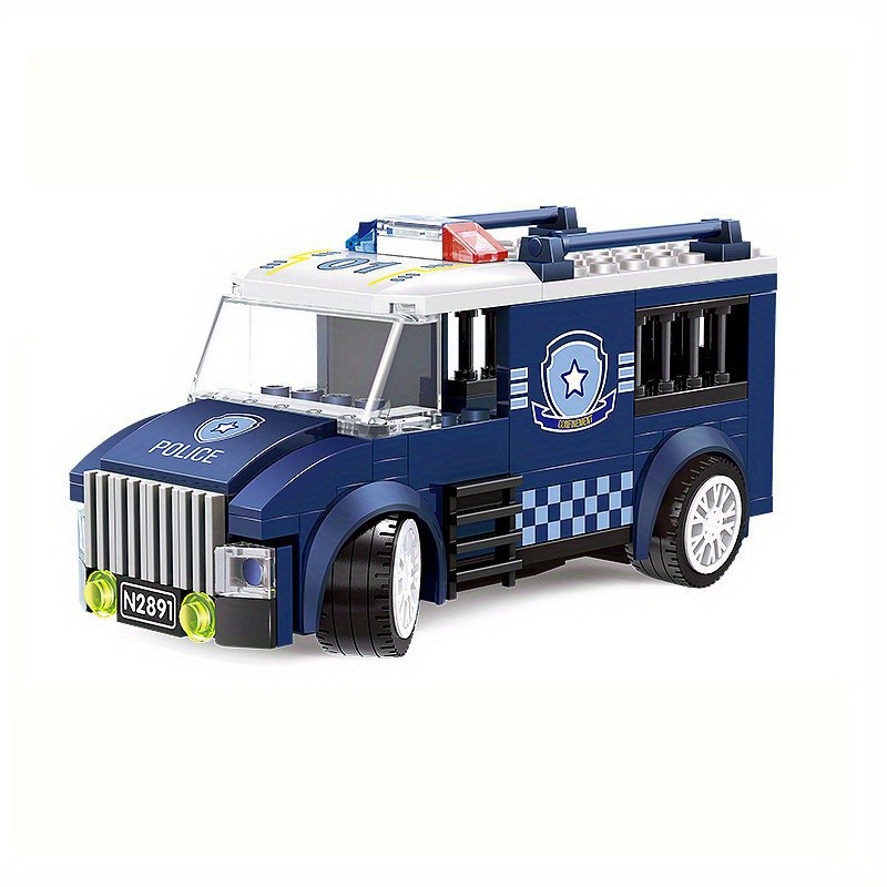 99PCS City Police Car Toys Building Blocks Kit Toys Blue Gift Police Series Car Children Bricks Toy 