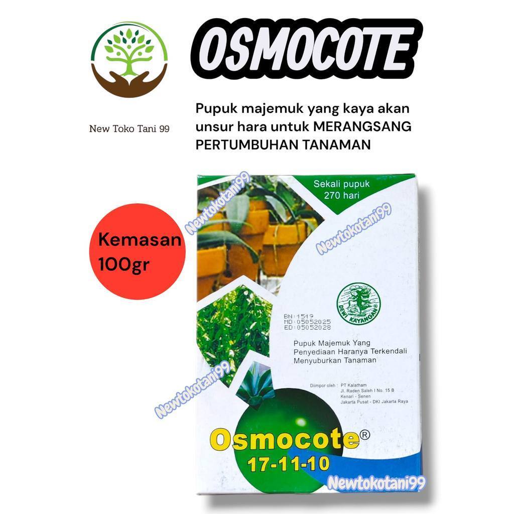 ( 100gr ) Pupuk OSMOCOTE 17-11-10 kemasan 100 gram pupuk perangsang pertumbuhan dan melebatkan daun 