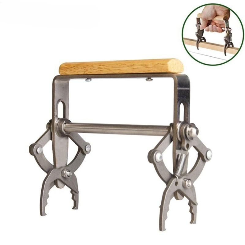 Anti Slip Beekeeping Frame Lifter Tool Stainless Steel Construction And Wooden Handle Grip