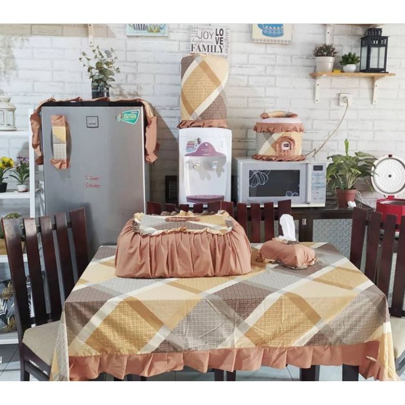 CUCI GUDANG Promo Kitchen set or  homeset  sarung galon kulkas magicom taplak meja tudung saji DISKO
