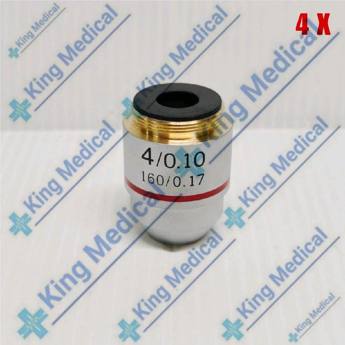 Lensa Objektif/Objective 4x - 10x - 40x - 100x  Microscope Mikroskop Binokuler XSZ 107BN - OBJEKTIF 