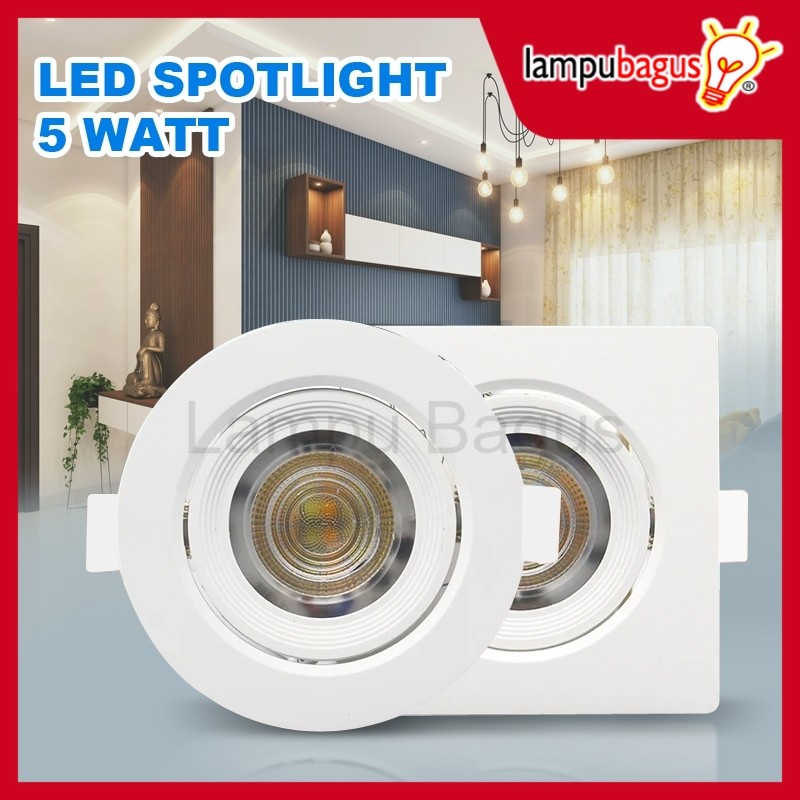 Lampu LED Downlight COB 5W / Lampu LED Spotlight COB Sorot Plafon 5 Watt