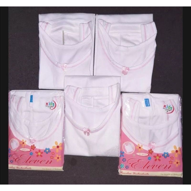 (Almyraid) GROSIR SETENGAH LUSIN  ( 6BUAH ) kaus dalam anak perempuan Sd Singlet anak sekolah Eleven