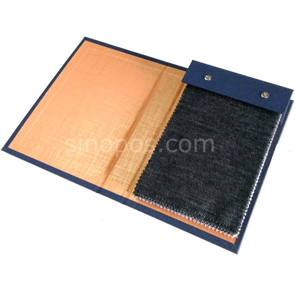 StackBook Cover A5, fabric samples cards holder textile material show binding swatch stack book leat