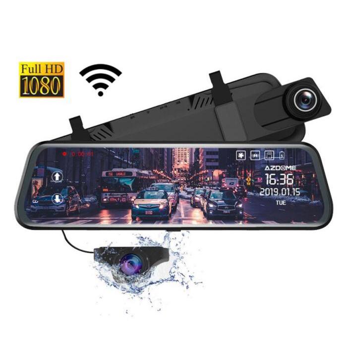 AZDOME AR08 Mirror Dash Camera GPS WiFi Parking Mode ADAS DashCam - Azdome AR08, No Memory