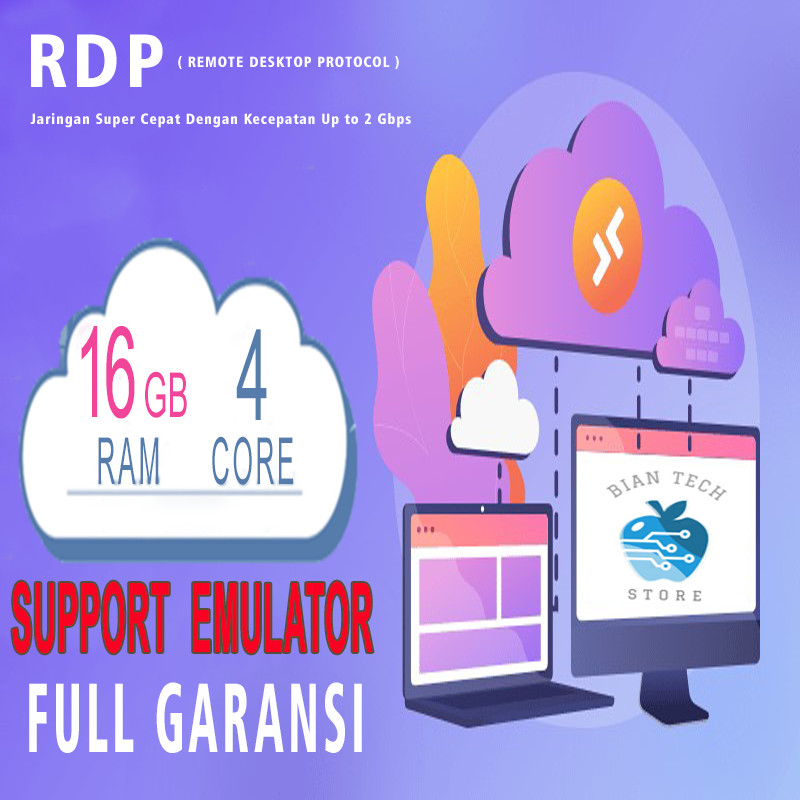 PROMO  RDP Mingguan Support Emulator Full Garansi