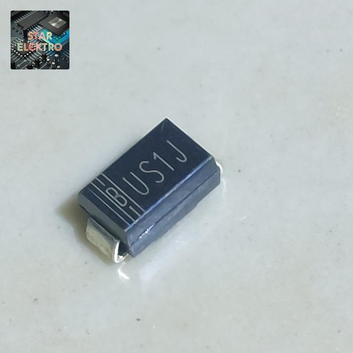 US1J  Do-214AC SMA SMD USIJ Ultrafast Recovery 1A 600V 75ns US1J-13-F Diodes Dioda - 10 pcs TERBAIK.