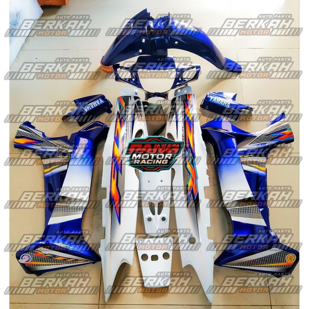 Body set fiz r Biru putih tahun 2004 Body fulset fiz r biru putih