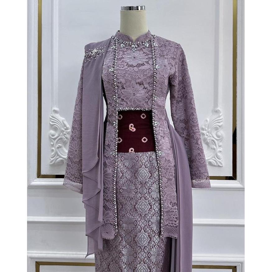 Setelan Kebaya Wisuda Wanita Set Baju Kebaya Laksmi Kutubaru Kebaya Bridesmaid Kebaya Untuk Acara Tu