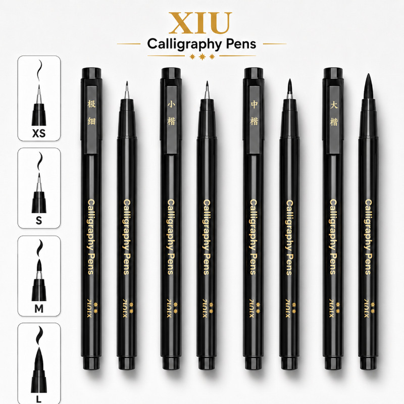 COD Pulpen kaligrafi / Pulpen air mancur kaligrafi, pulpen kuas, goresan tebal, penyerapan tinta hal