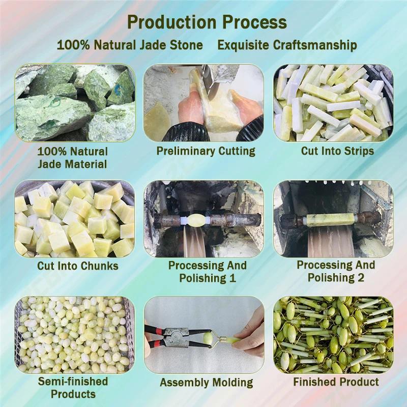 Natural Jade Body Acupuncture Massage Roller SPA Slim Facial Beauty Muscle Relaxation Roller Massage