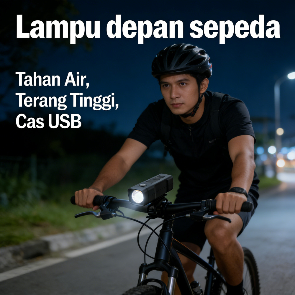 Lampu Sepeda LED Dapat Diisi Ulang Jalan Pencahayaan Aksesori Gunung Lampu Bercahaya Tinggi Hari Sen