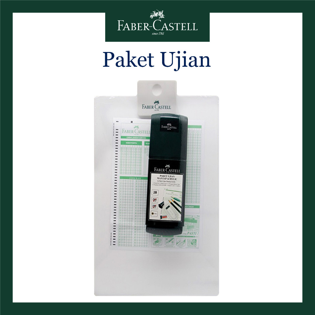 Paket Ujian Faber Castell / Paket Ujian Mantap Lengkap dengan Papan Acrylic     Berkualitas