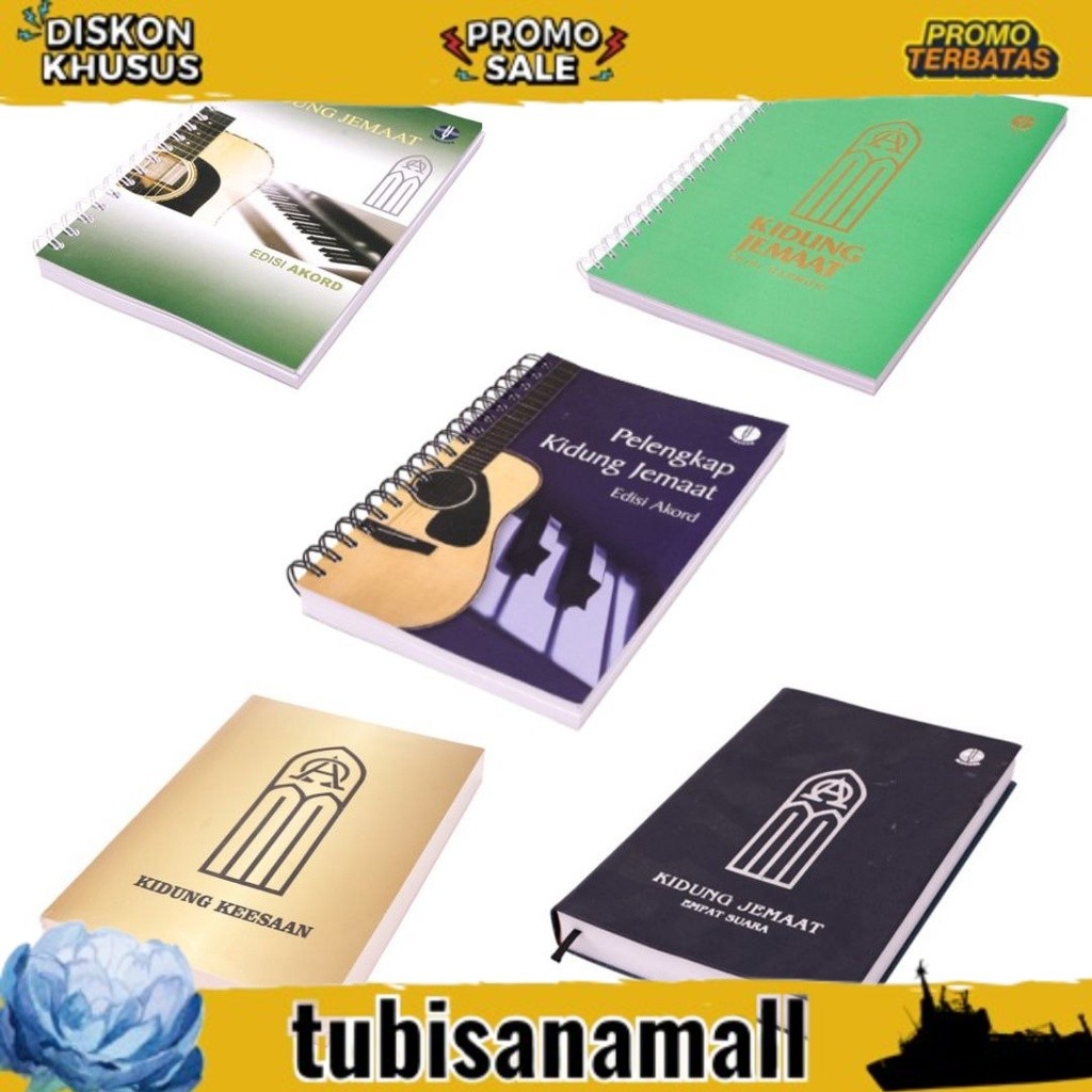PROMO Buku Kidung Jemaat Pelengkap Kidung Jemaat Edisi Akord Kidung Ceria,Keesaan,Harmoni, Kidung Je