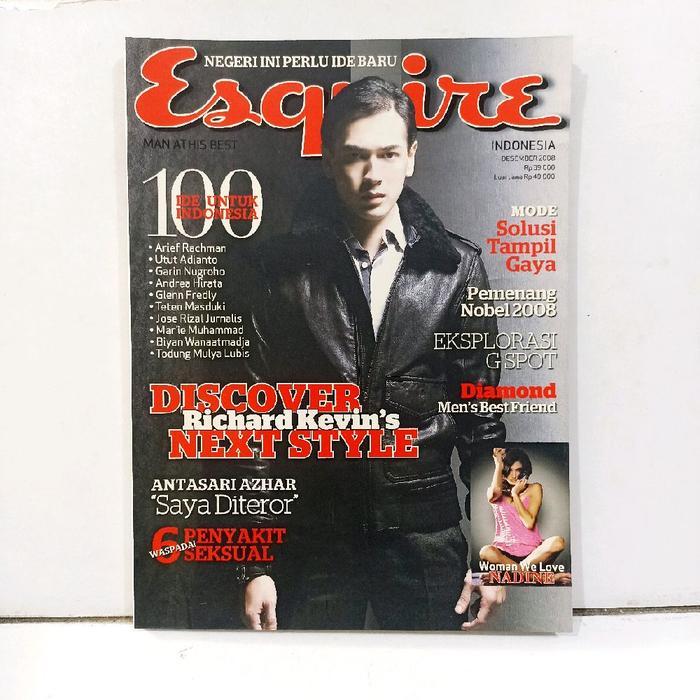 Majalah Esquire Indonesia Desember 2008  Discover Richard Kevin's Next Style, Antasari Azhar Saya Di