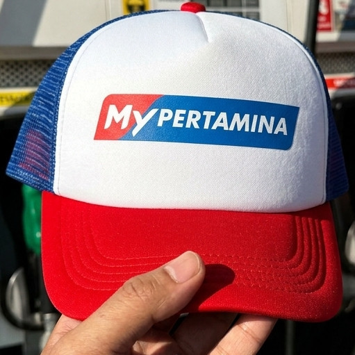 BISA COD TOPI MOTIF MYPERTAMINA DEWASA PRIA WANITA / TOPI PERUSAHAAN DAN INSTANSI / READY MAKASSAR