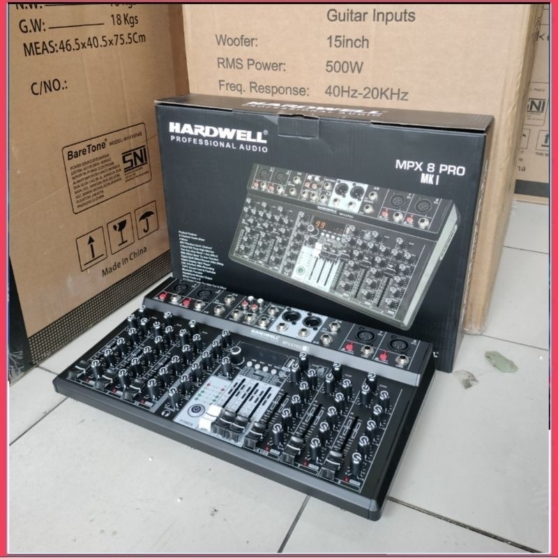 Mixer Audio 8 Channel Hardwell MPX 8 PRO MK I Bluetooth Original Mixer Soundcard