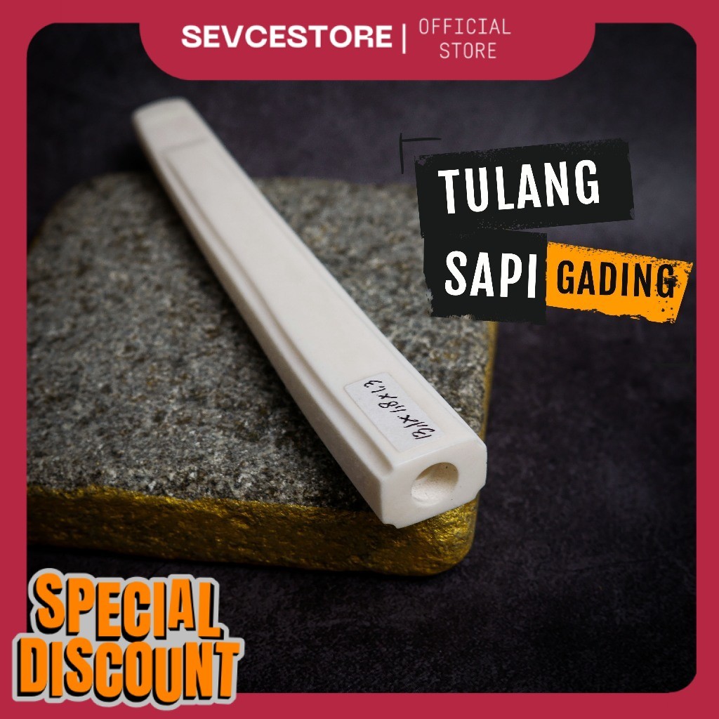 piparokok tulang sapi import 11,5cm - 13,5cm mirip gading GG bahan tebal setara once iga ikan duyung