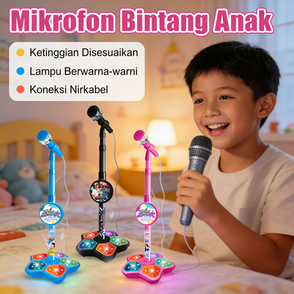 Mic Karaoke Anak Kids Anak Untuk Mic Mainan Anak