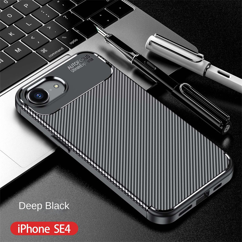 CASE IPHONE 16E / SE 4 / SE 3 / SE 2 / SE 2020 CASE CARBON AUTOFOCUS SLIM ARMOR PROTECTION #WSD
