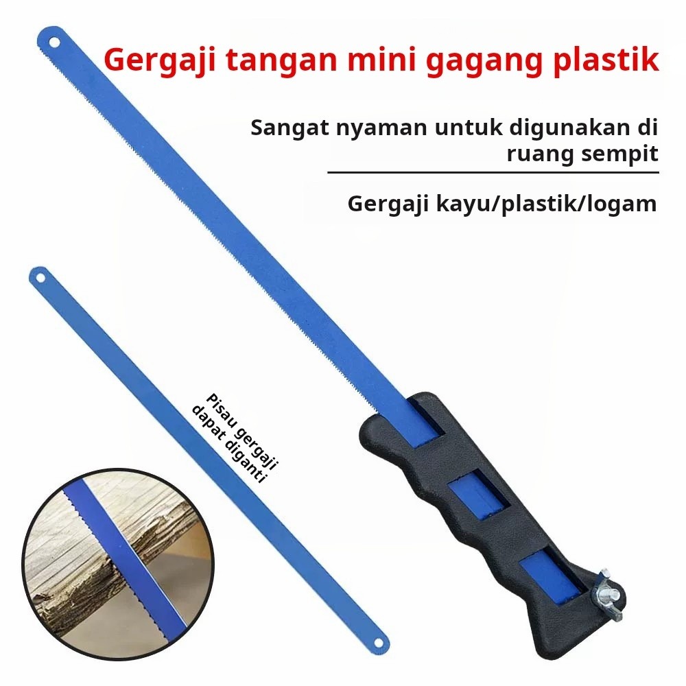 Gergaji tangan, gergaji mini multifungsi genggam kecil, gergaji besar, gergaji kayu besi manual, per