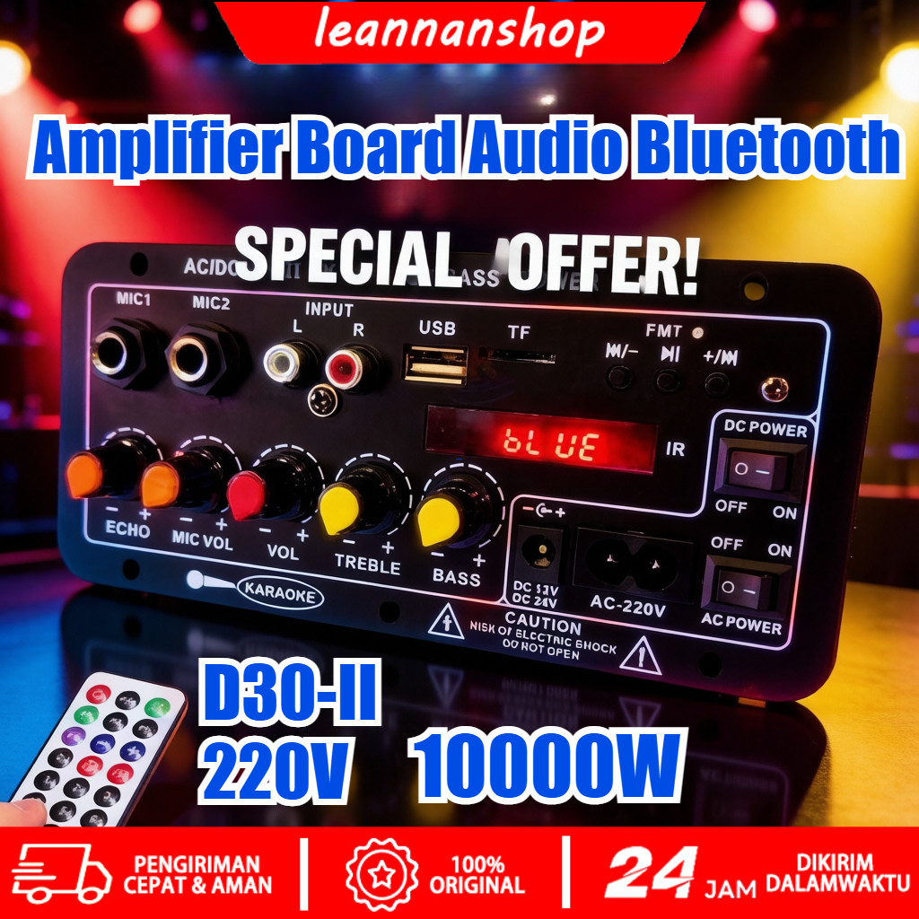 D30 II 10000W Amplifier Board Tampilan Digital Power Amplifier Board/ Papan Amplifier Bluetooth D30-