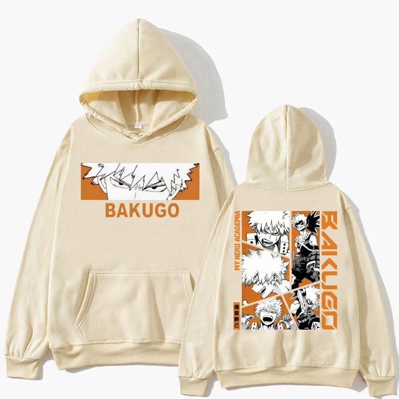 Jaket My Hero Academia Hoodie Bakugou Katsuki Trend Fleece