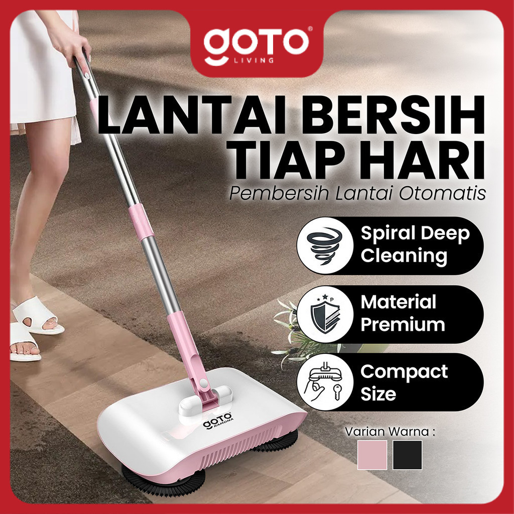 (Best Deal) Goto Ramona Broom Sapu Pel Pembersih Lantai Otomatis Penyedot Debu