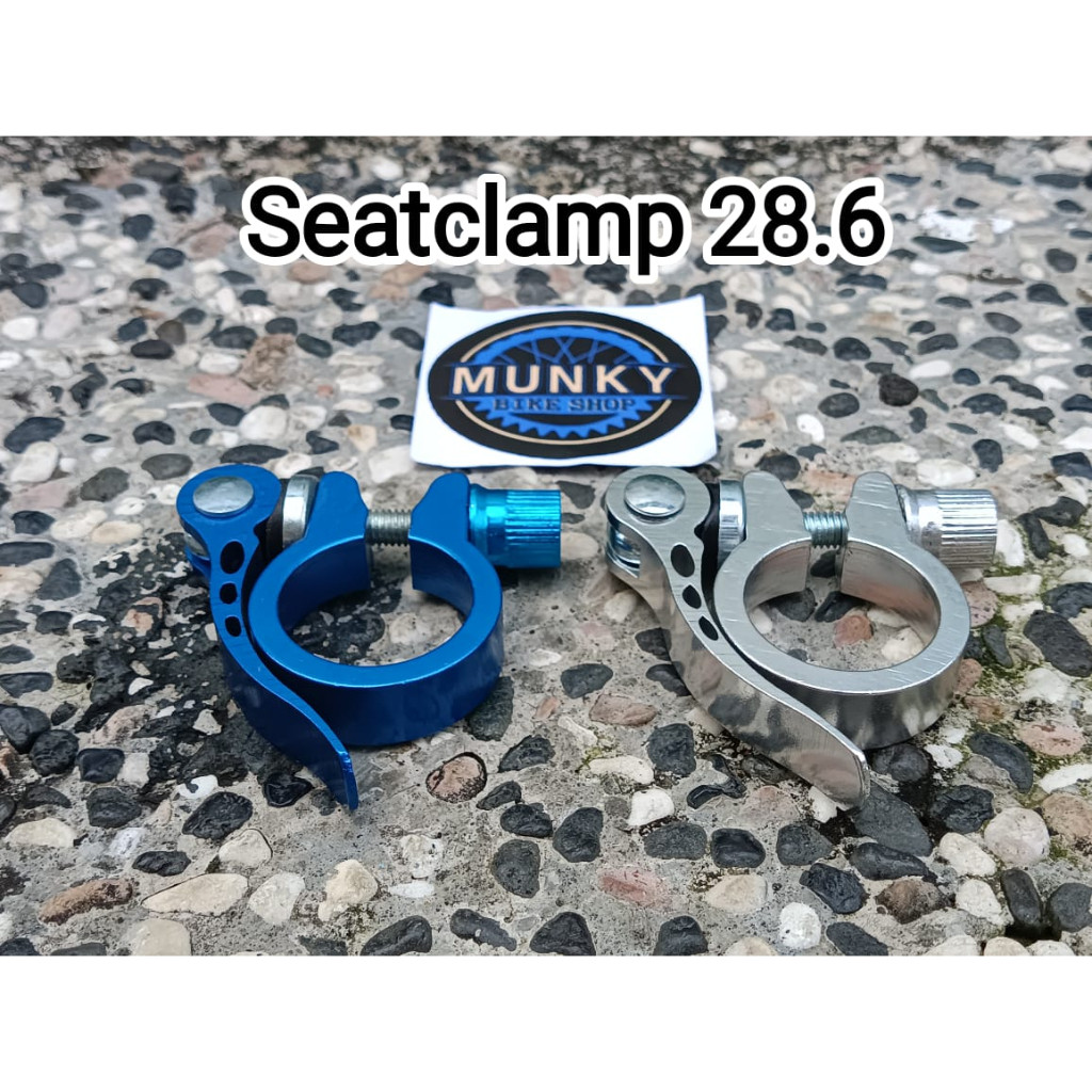 Foto Seatclamp seat clamp klem 28.6 untuk seatpost 25.4 mm quick release QR sepeda