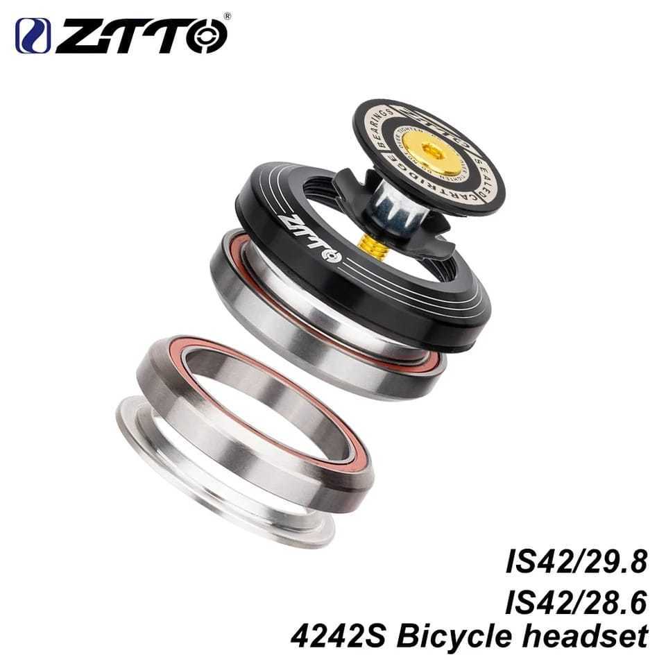 Foto ZTTO Headset 4242S 42mm Frame Bicycle Sepeda 1 1/8" 28.6mm Straight Tube Fork Integrated Angular / Headset Fork 28.6