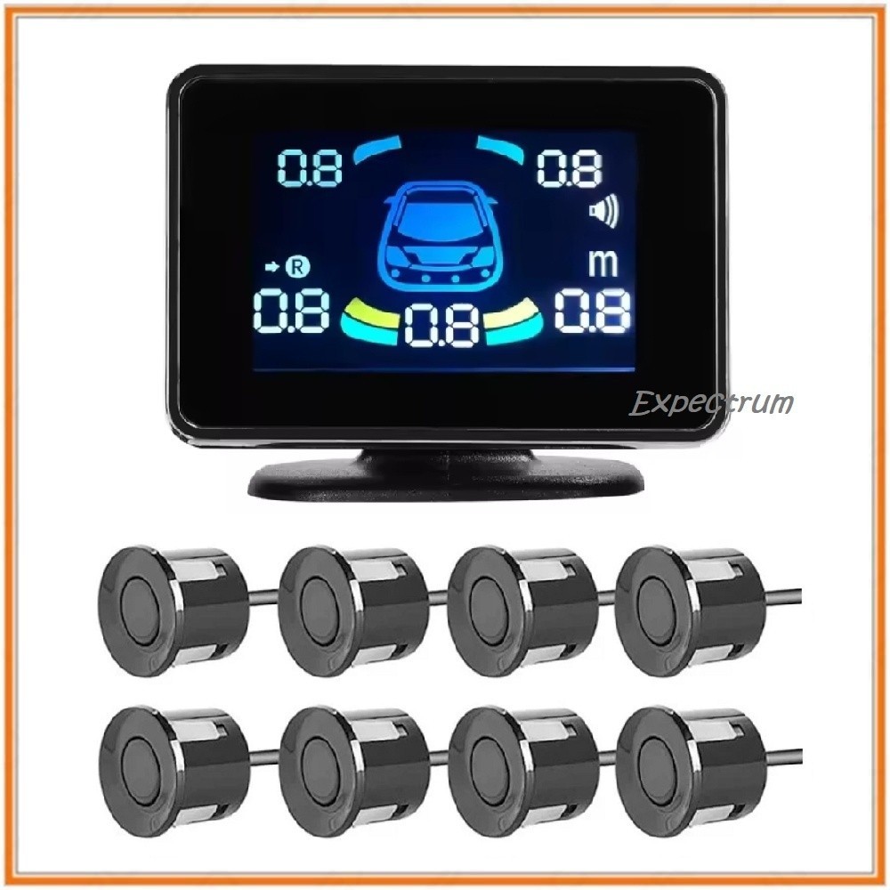 Sensor Parkir Mobil Depan Belakang 8 Sensor + LED Display Meter