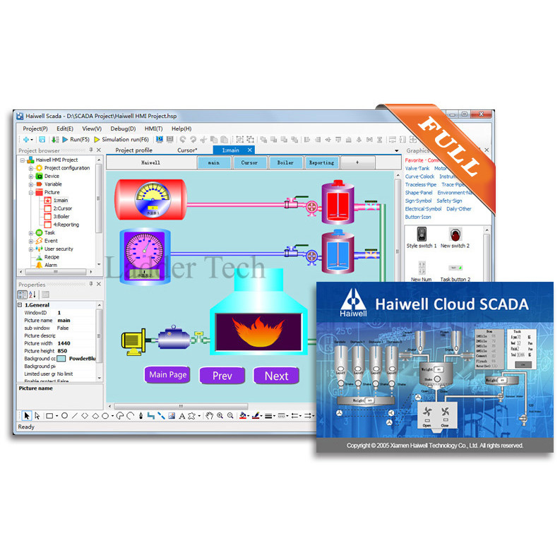 Software Haiwell PLC HMI Haiwell Cloud SCADA Happy Paket Lengkap Original