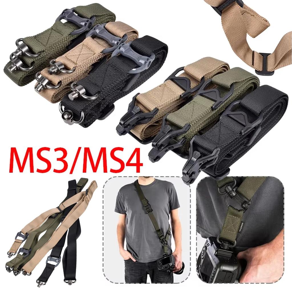 Tactical MS3 Gun QD 2 Point Sling Mount Safety Gun Straps Quick Deta Swivel Rifle MS4 Dual Adjustabl