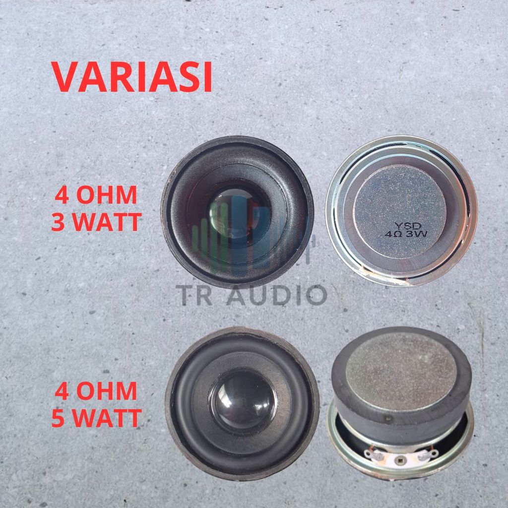 Speaker Woofer 2 Inch Bulat 4 Ohm Hitam Untuk Speaker Aktif Mini